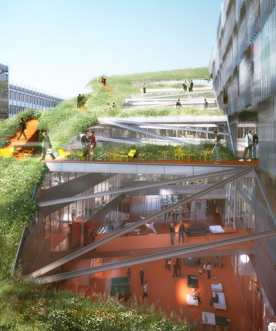 gardens and atrium hall PARIS PARC 2