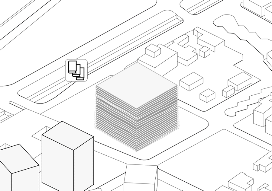 concept scheme Médiathèque St Paul